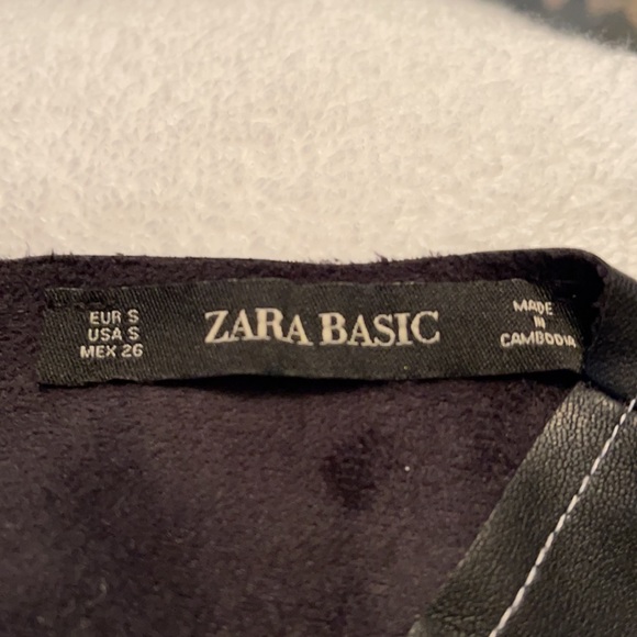 NWOT ZARA BASIC FAUX LEATHER SLEEVELESS TOP SZ SM - Picture 6 of 7